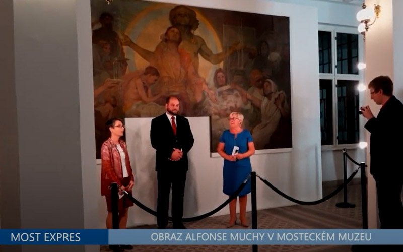 The painting by Alphonse Mucha in the Most Museum
